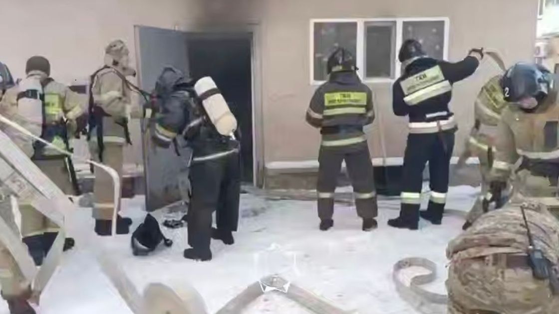 Пожар в столовой в Астане