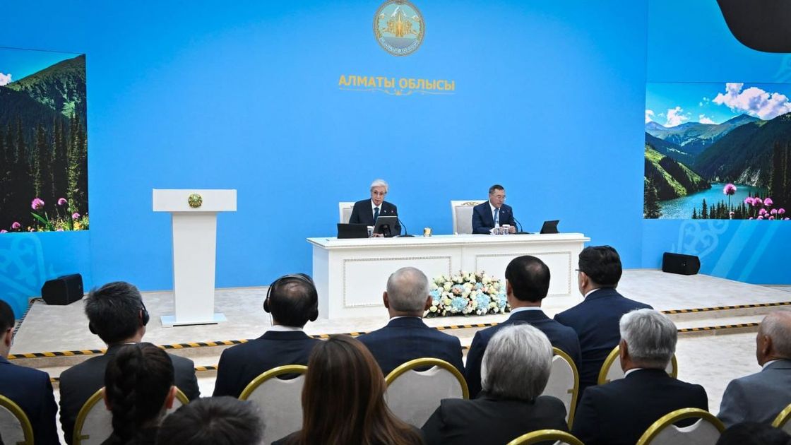 Касым-Жомарт Токаев в Алматинской области
