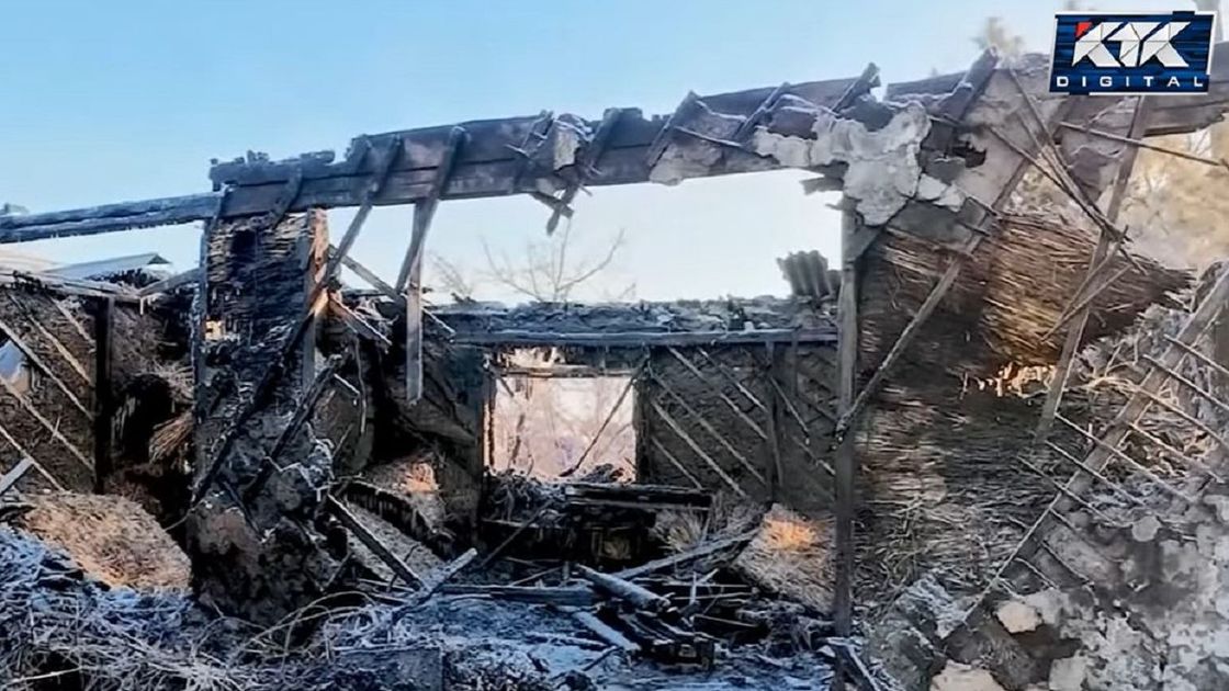 Сгоревший дом в СКО