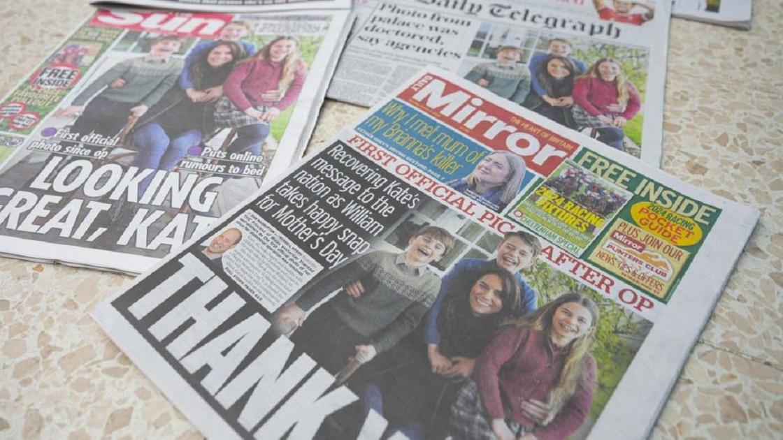 Принцесса Уэльская с детьми на обложках газет