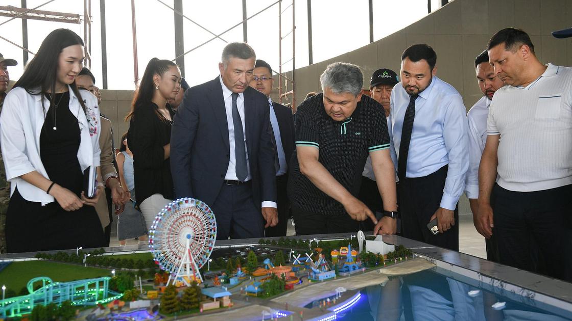 Визит Ермека Кошербаева на побережье Капчагайского водохранилища