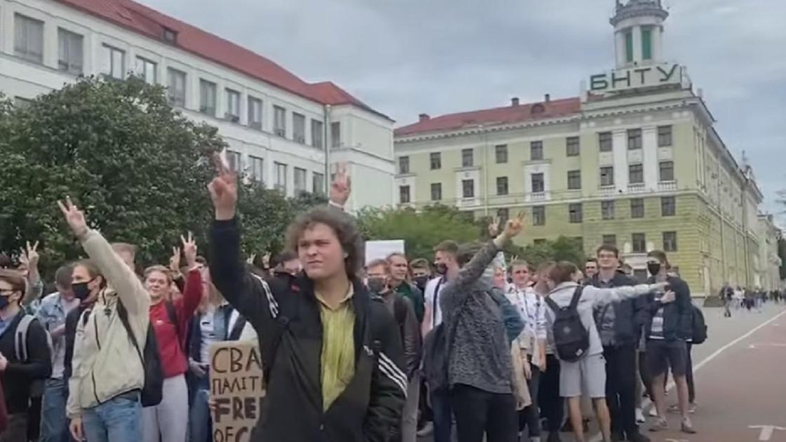 Студенты протестуют в Минске