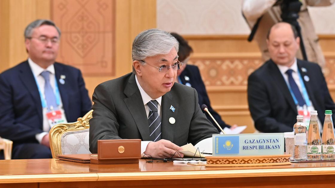 Президент Казахстана Касым-Жомарт Токаев на Шестом Каспийском саммите