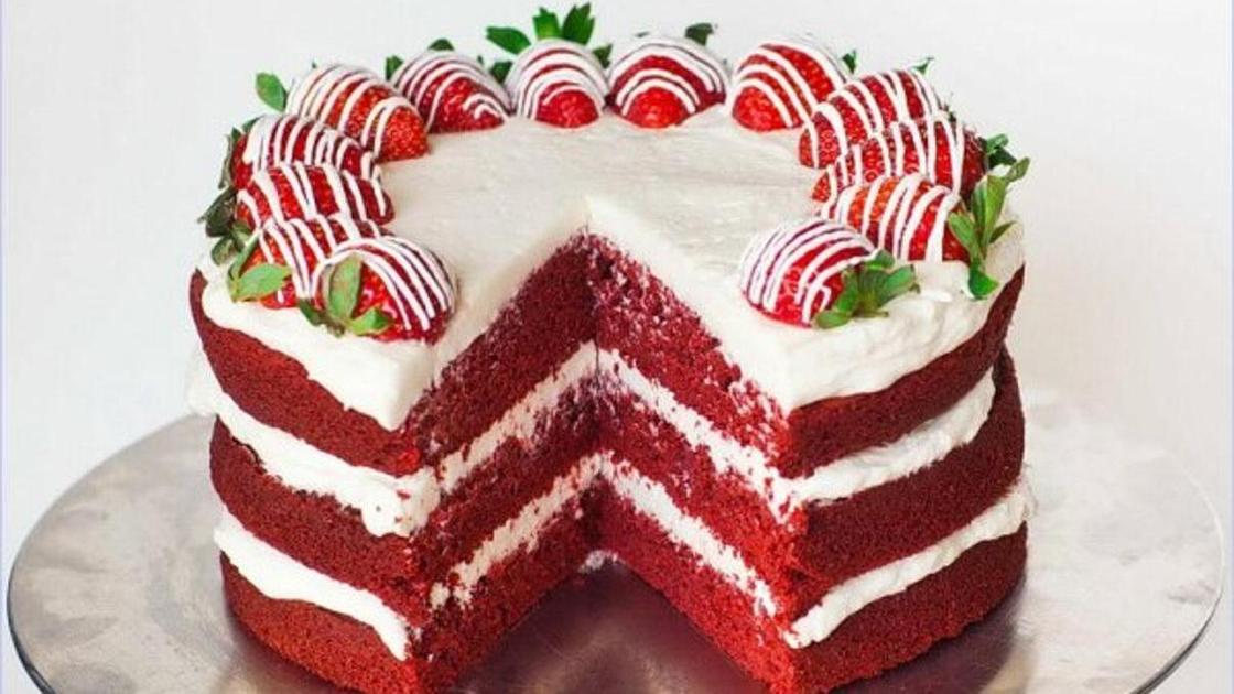 Пошаговый рецепт приготовления: Торт Красный бархат или Red Velvet cake