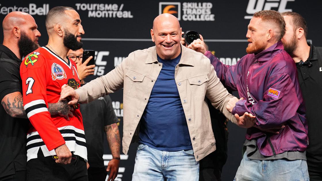 Бойцы ММА Белал Мухаммад (слева) и Джек Делла Маддалена (справа)