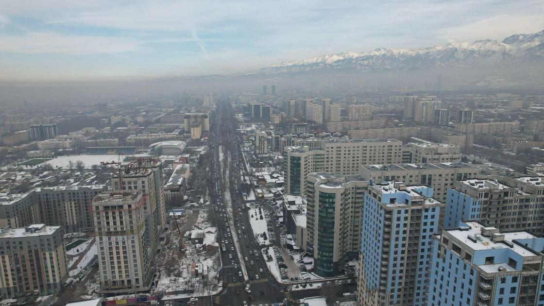 Вид на Алматы