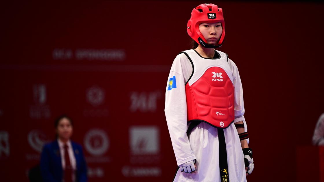 Казахстанская таеквондистка Айым Серикбаева