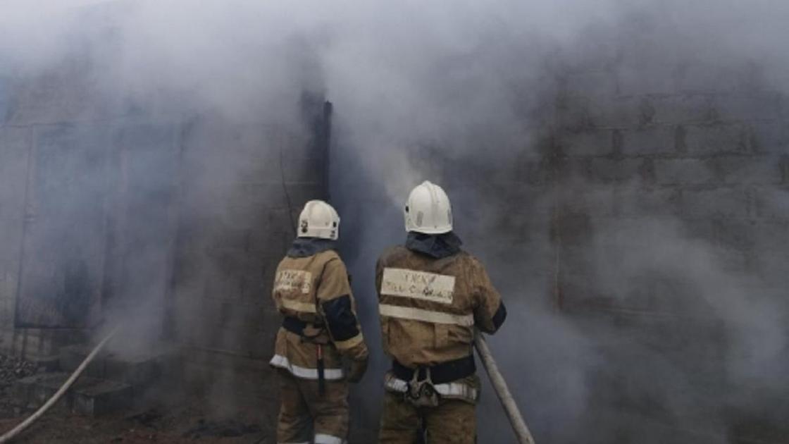 Пожар в Карагандинской области