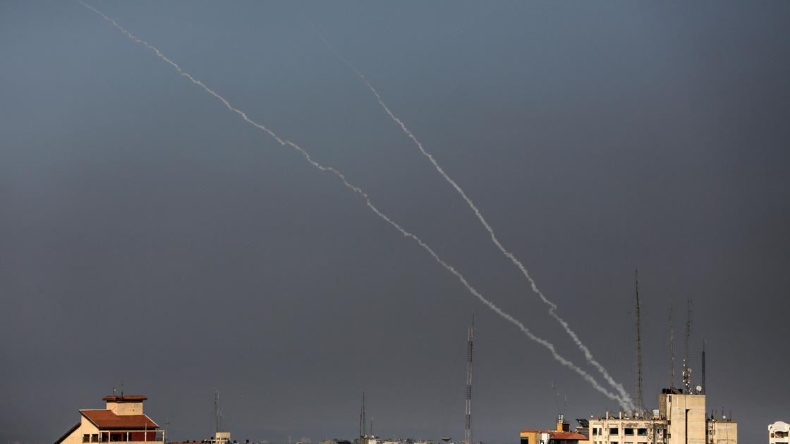 Залп ракет из сектора Газа в сторону Израиля
