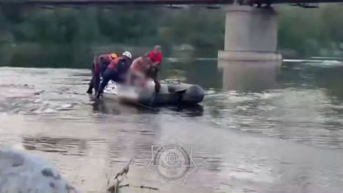 Спасение мужчины из воды