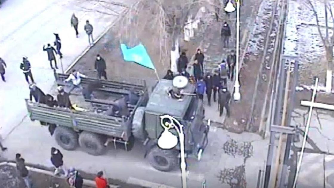 Захваченный грузовик в Кызылорде