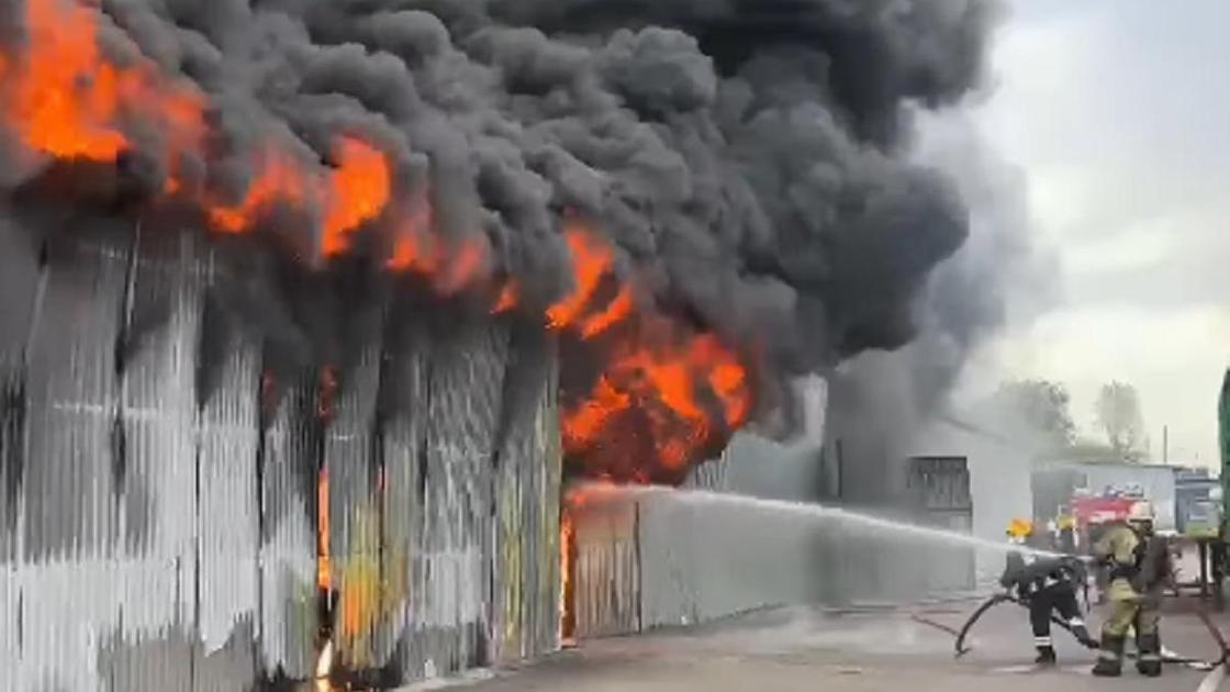 Пожар в Алматы