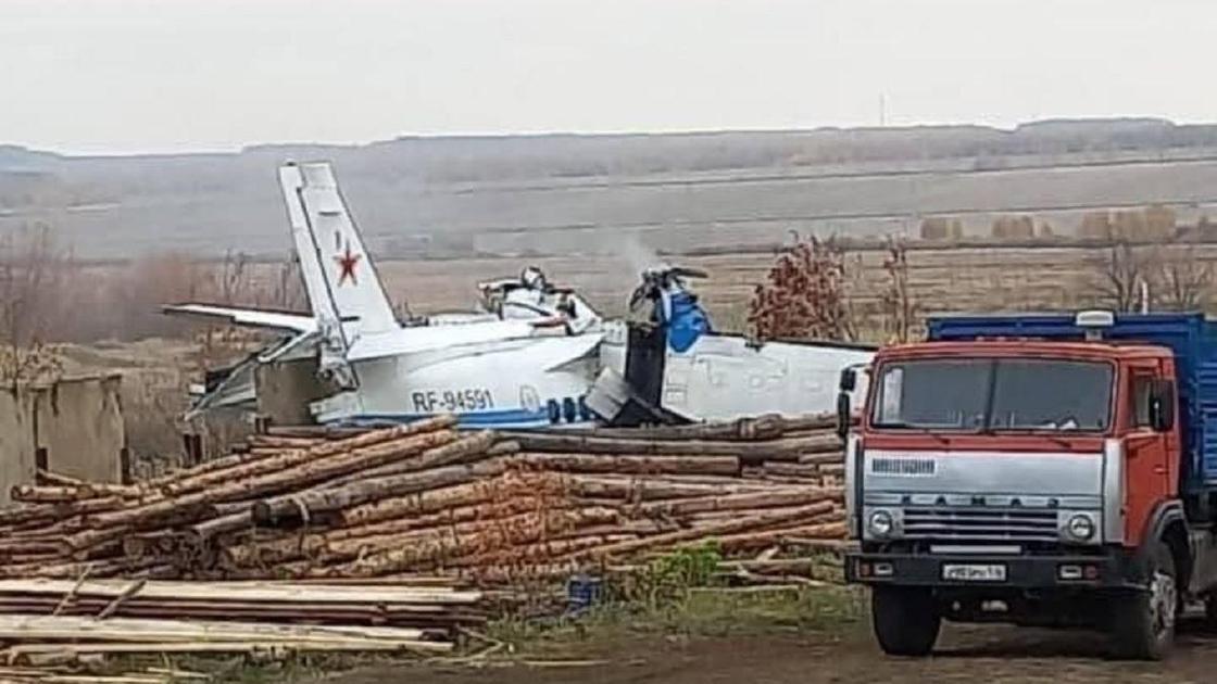 Место крушения самолета в Татарстане