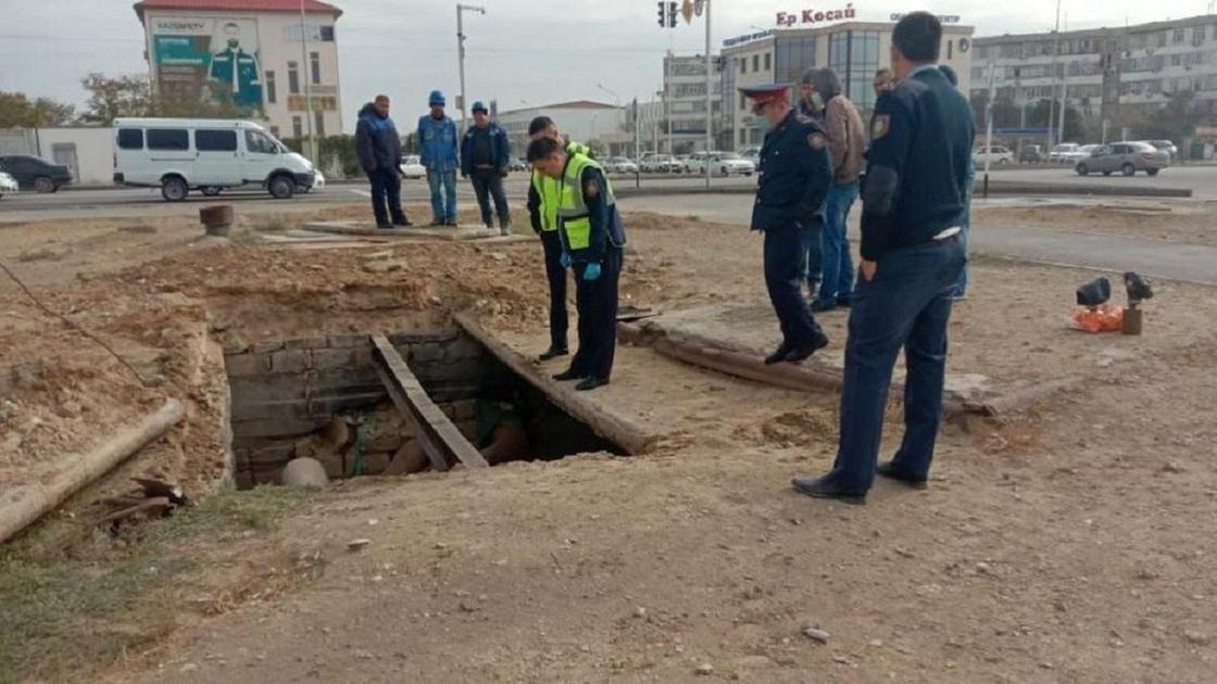 Место, где обнаружили тело в Актау