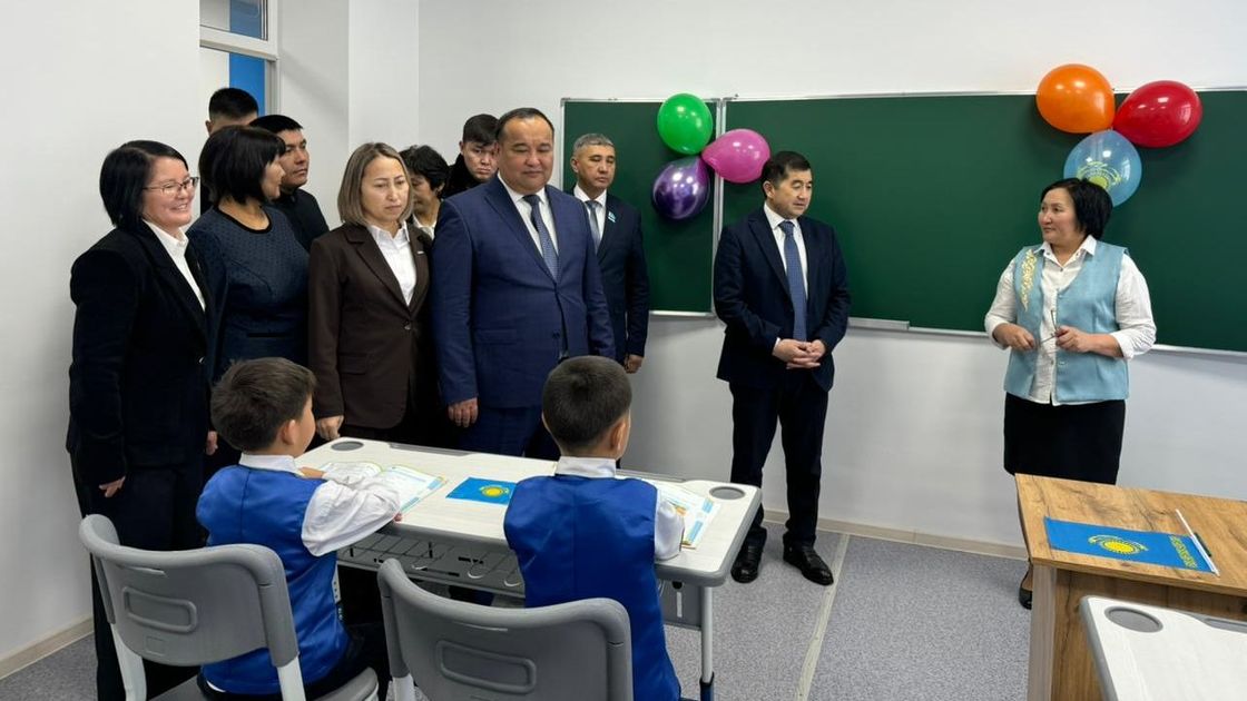 Открытие новой школы в Сарыолене