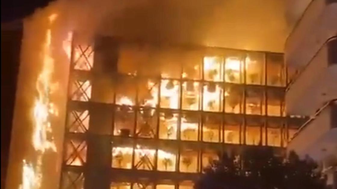 Пожар в ЖК в Измире