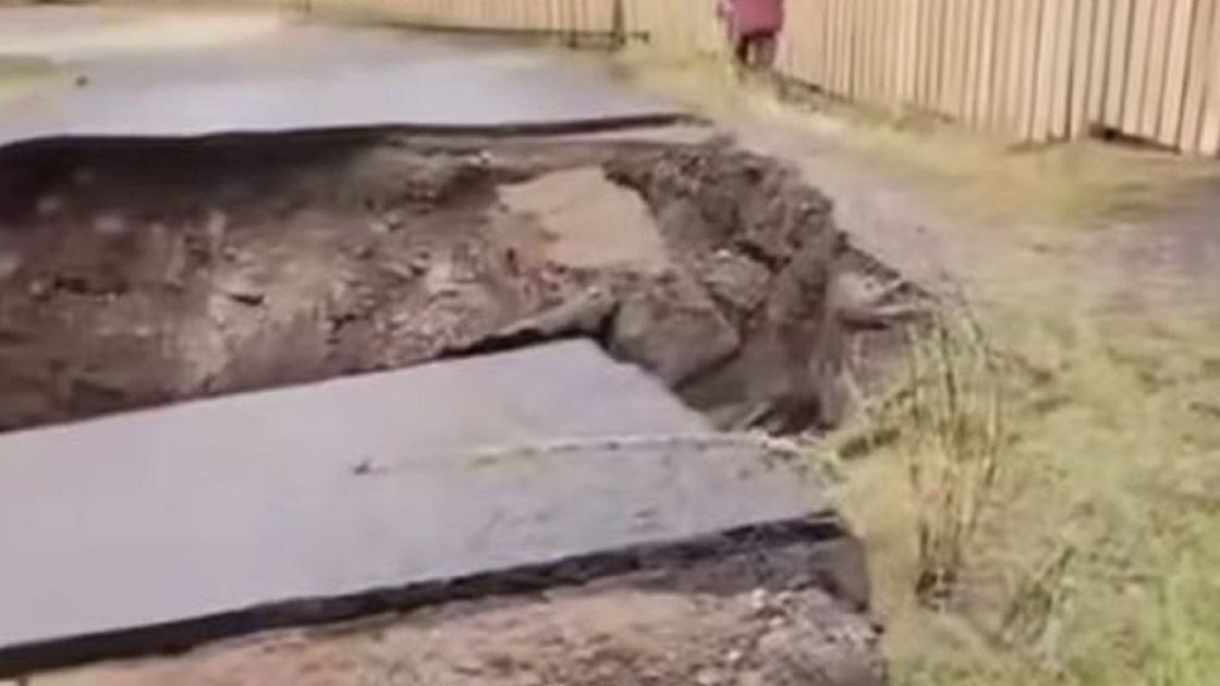 Разрушенный мост в Каскелене