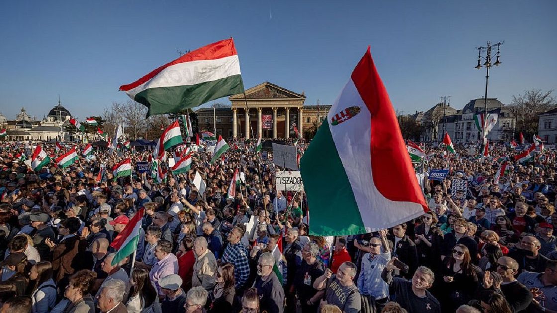 Митинг в Венгрии