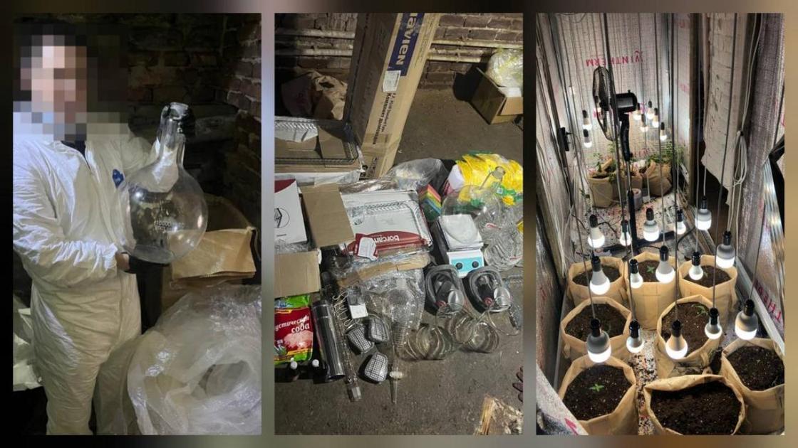 Помещение и содержимое нарколаборатории