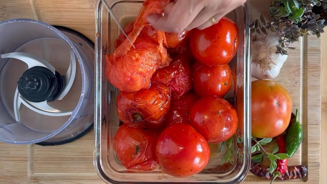 Удаление кожицы у томатов