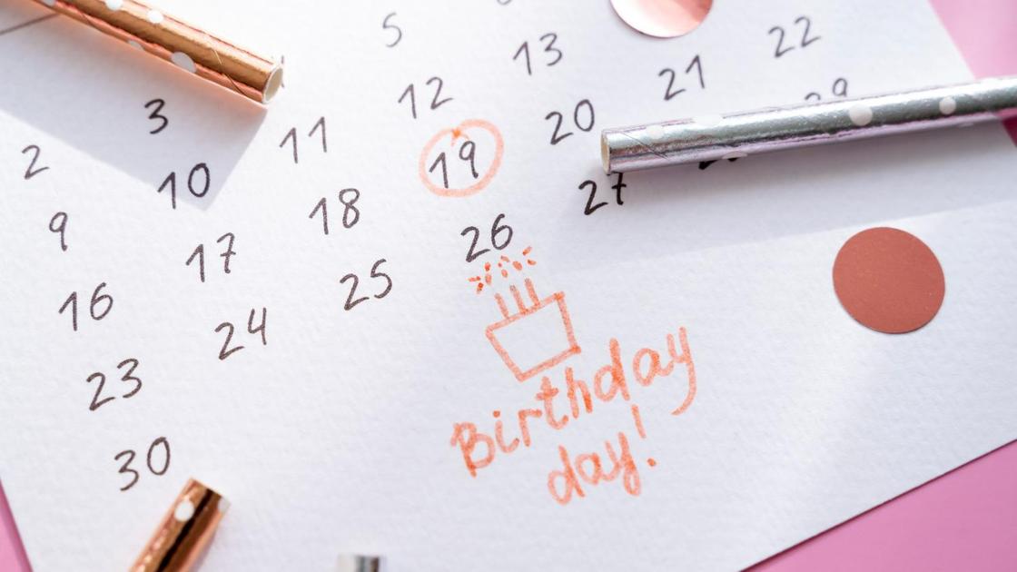 Календарь и отметка «День рождения»