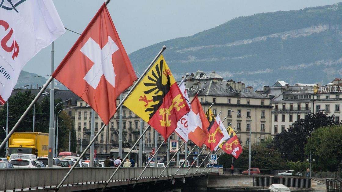 Флаги в Женеве