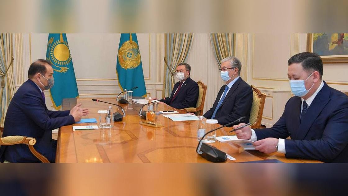 Президент Казахстана Касым-Жомарт Токаев на встрече с генсеком Совета сотрудничества тюркоязычных государств