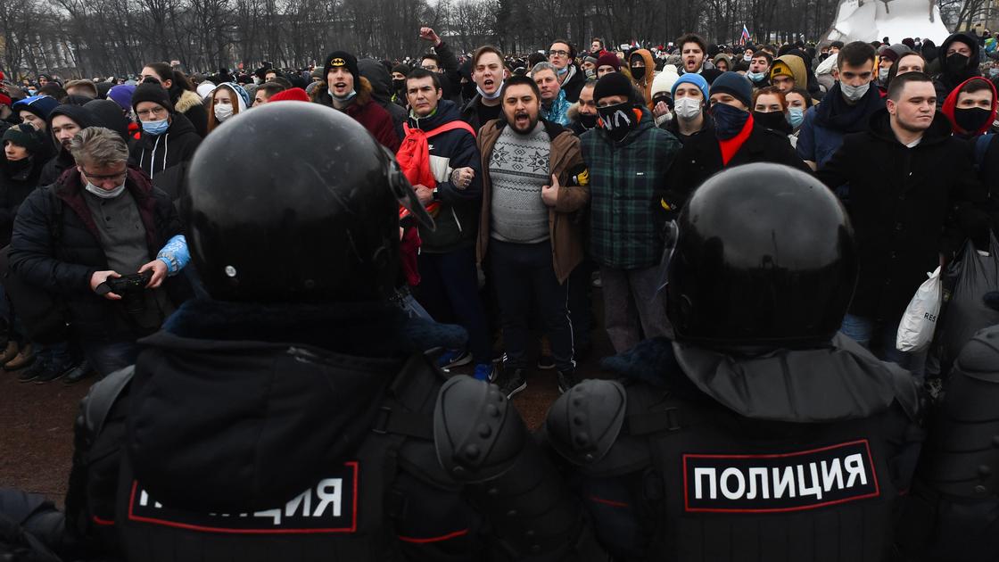 Протесты в поддержку Навального в Москве