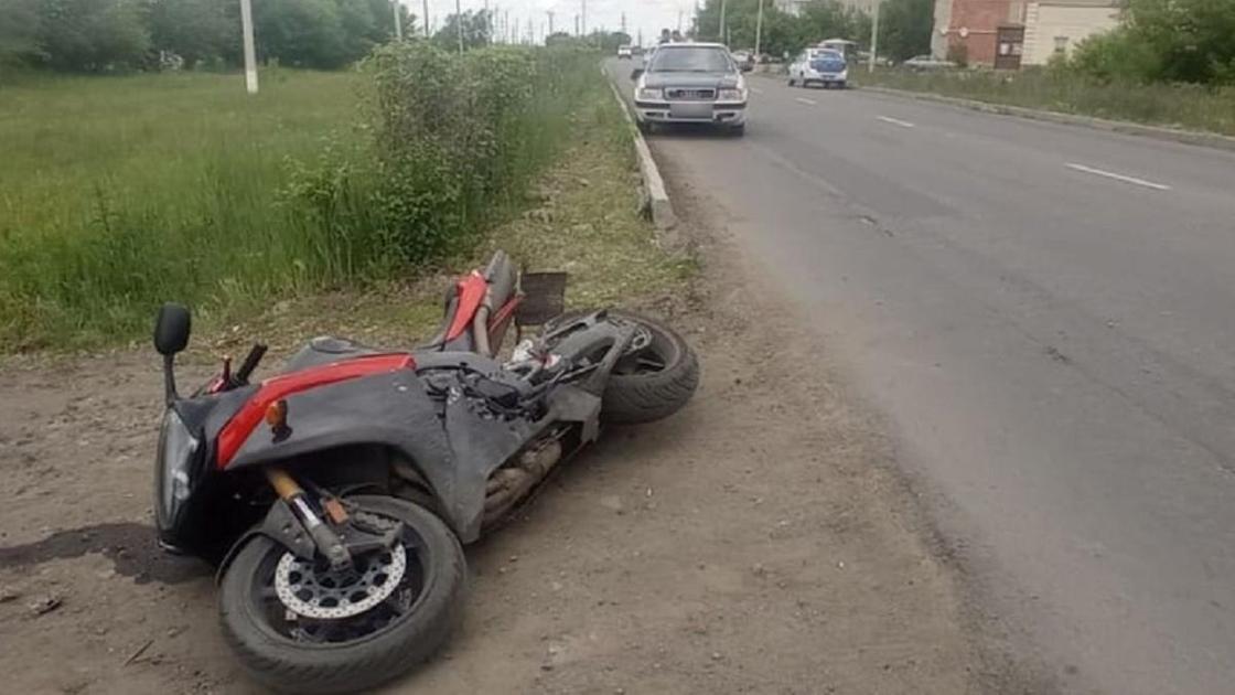 Мотоцикл попал в аварию