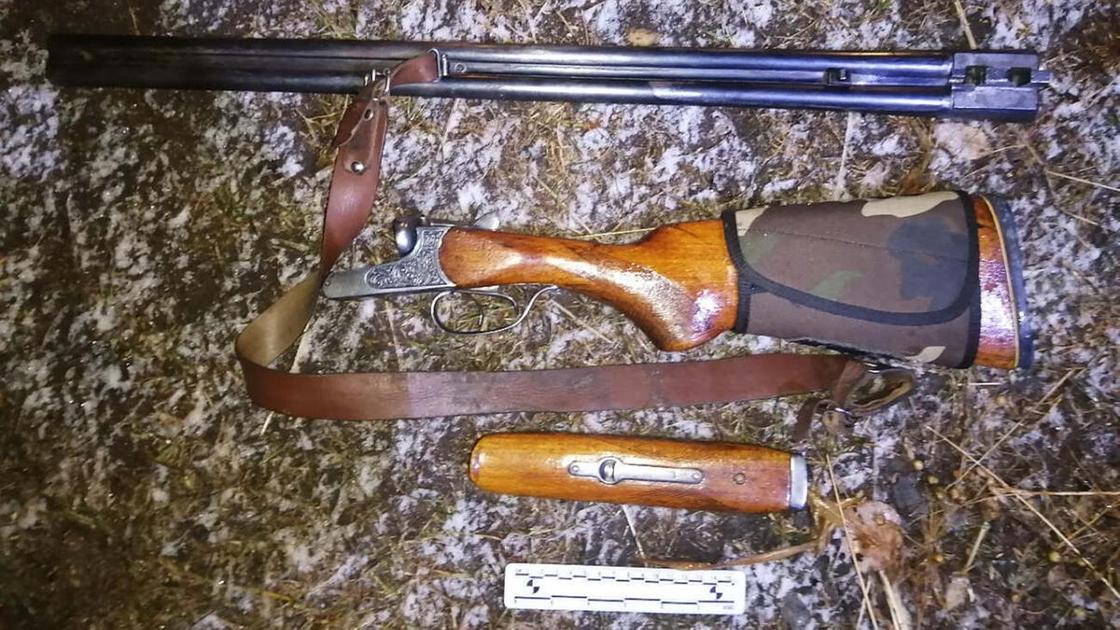 Оружие, изъятое у подозреваемых в браконьерстве в СКО