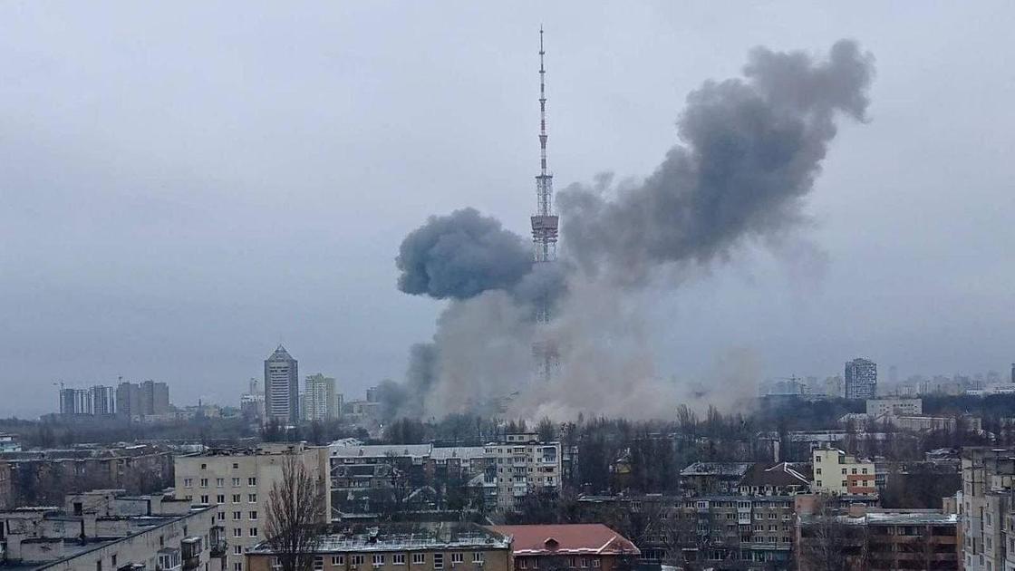 Взрыв на телевышке в Киеве