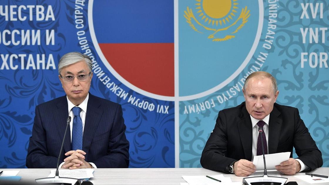 Президент Казахстана Касым-Жомарт Токаев и президент России Владимир Путин