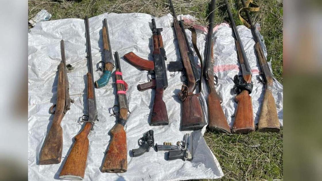 Оружие, найденное в схроне в Алматы