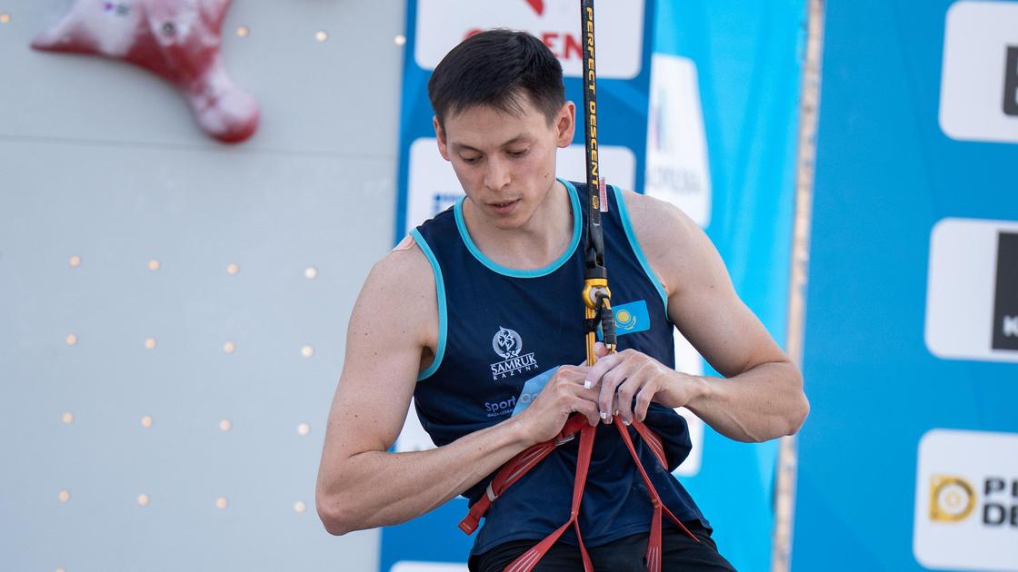 Казахстанский скалолаз Ришат Хайбуллин