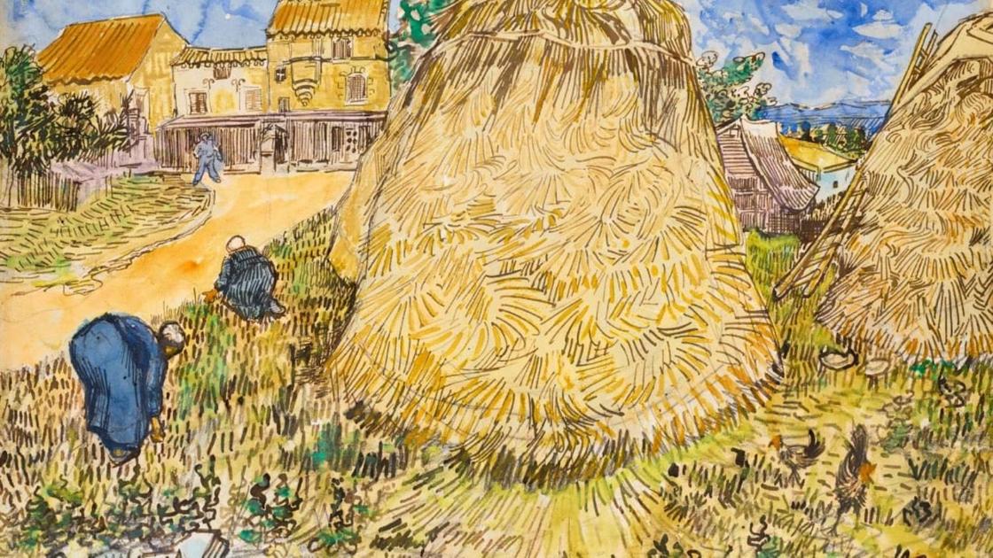 Картина Ван Гога "Пшеничные стога"