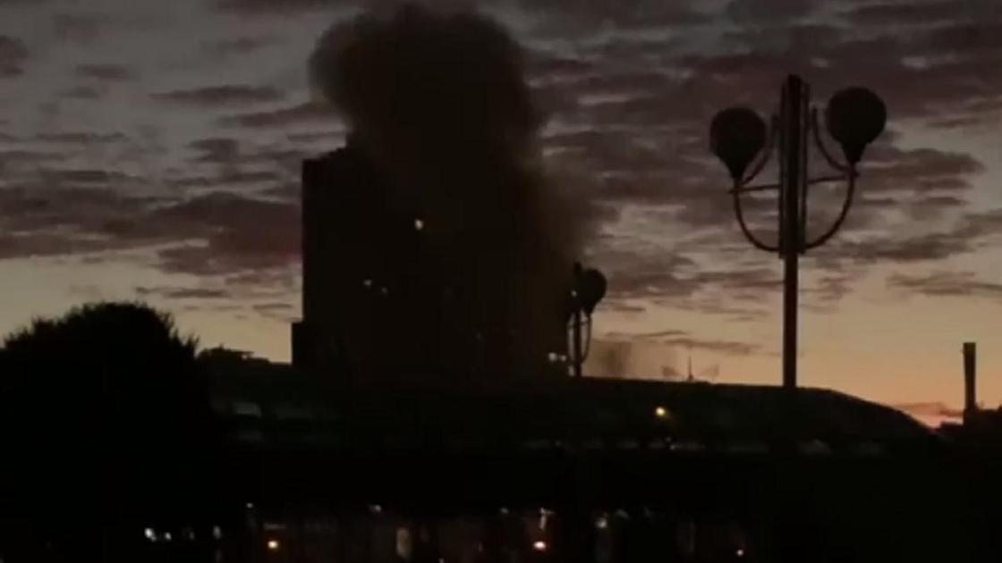 Взрыв прогремел в здании