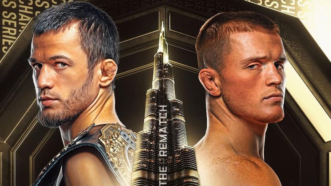 Бойцы ММА Усман Нурмагомедов и Пол Хьюз (слева направо)