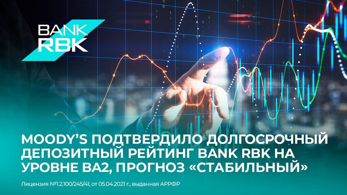 Moody’s подтвердило долгосрочный депозитный рейтинг Bank RBK на уровне Ba2