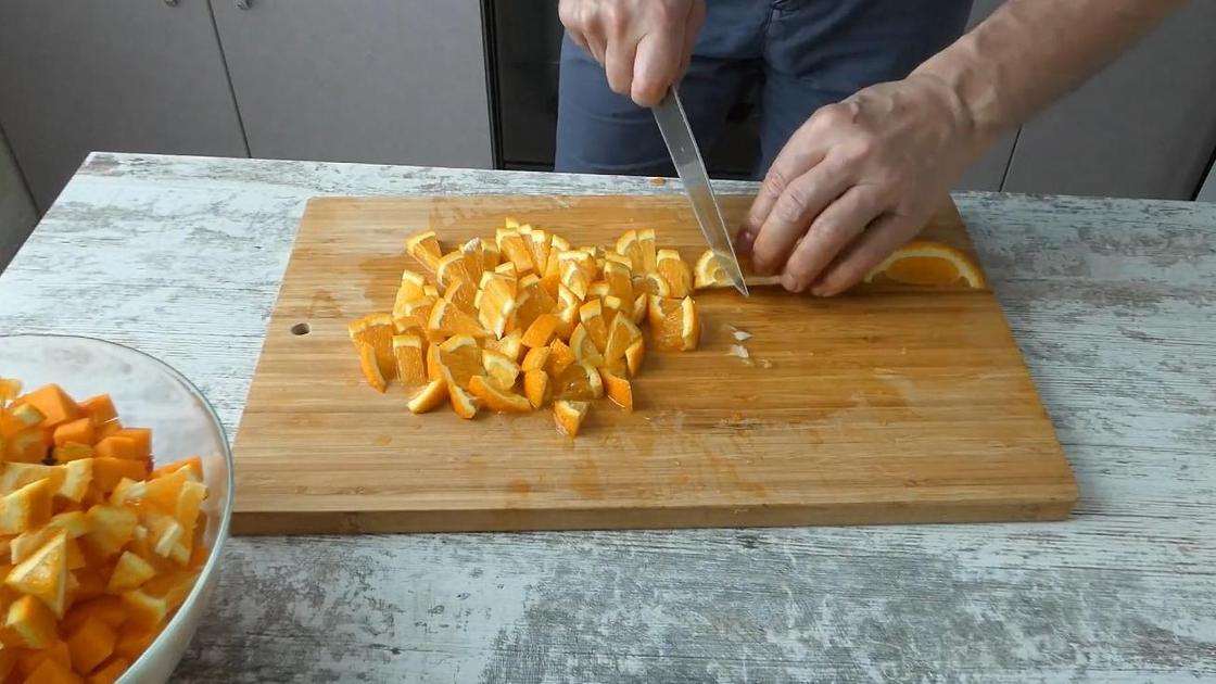Нарезка апельсина для варенья