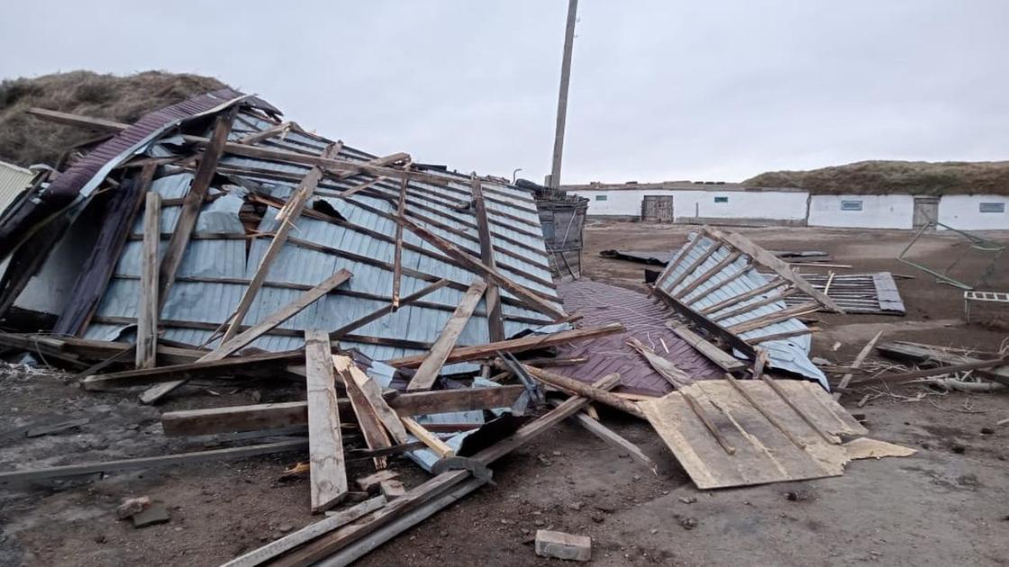 Последствия урагана, прошедшего в Павлодарской области