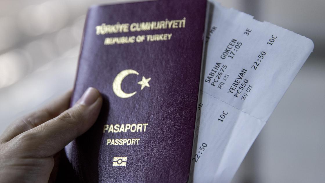 Паспорт гражданина Турции и билет