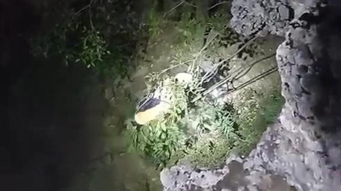 Спасение мужчины из каньона