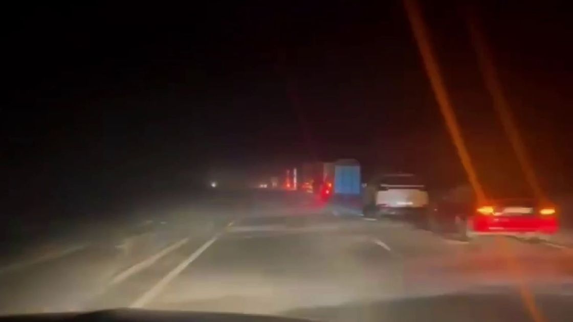 Затор на трассе.