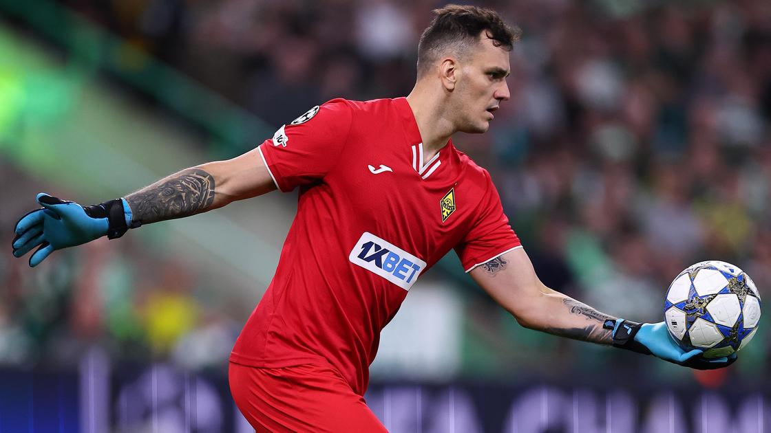 Голкипер "Кайрата" Александр Заруцкий