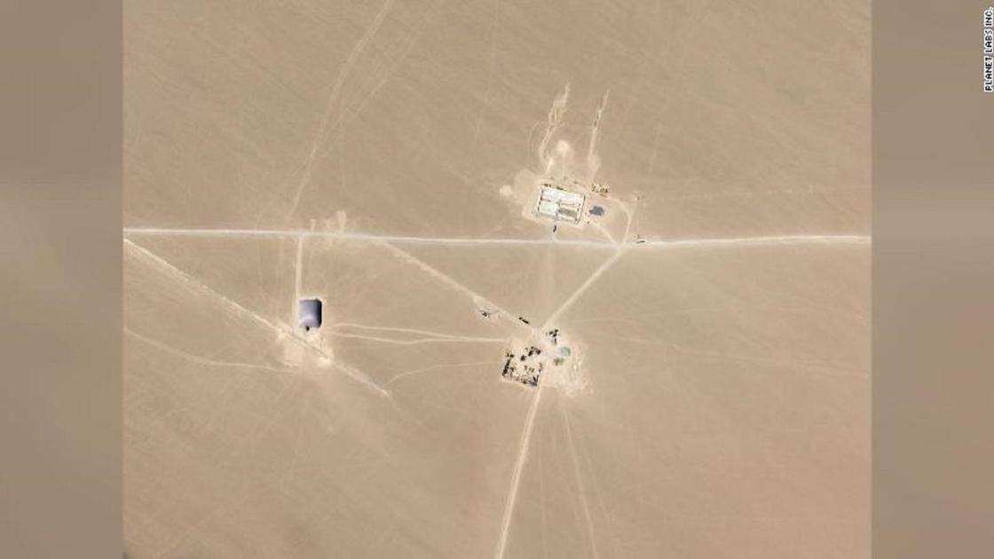 Спутниковый снимок китайской пустыни