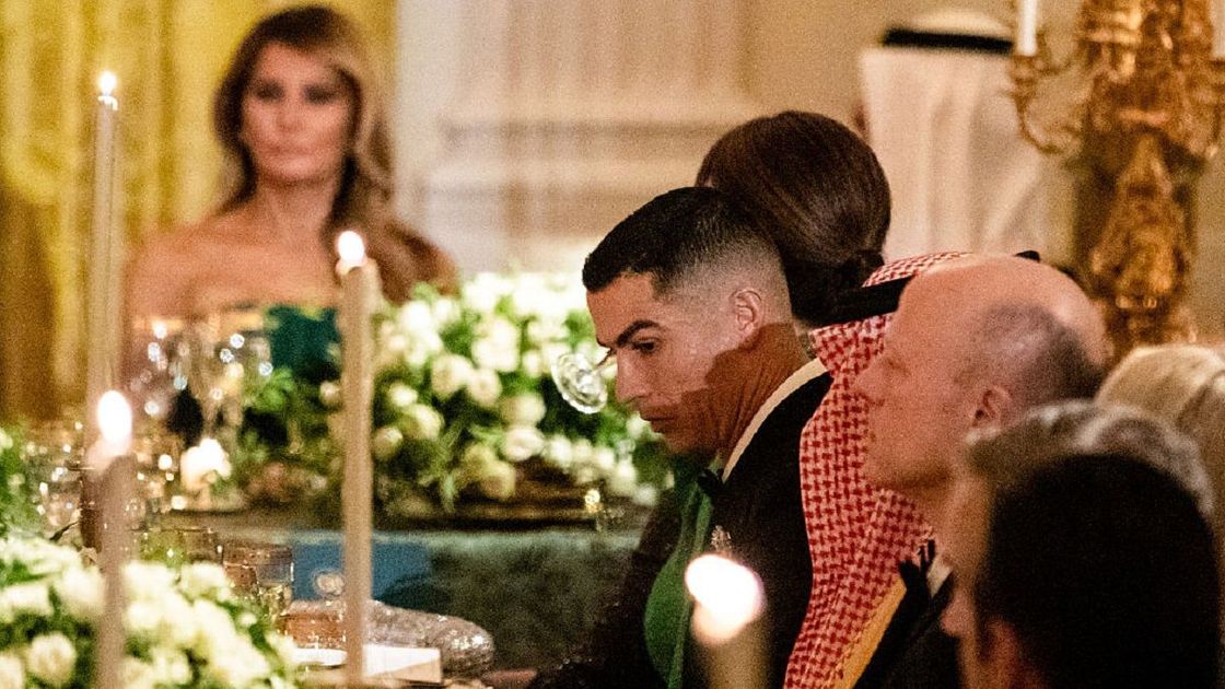 Криштиану Роналду на ужине в Белом доме