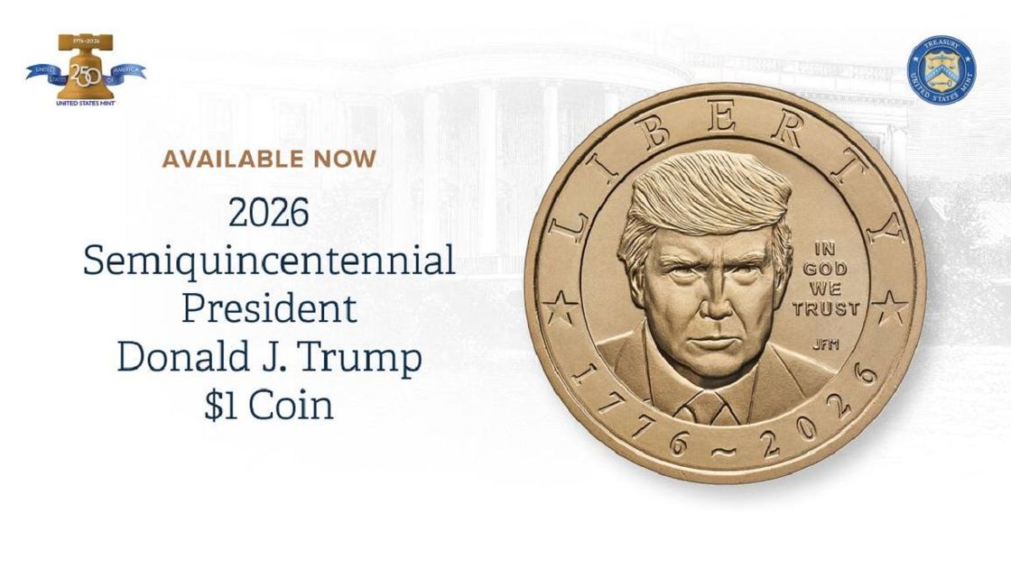 Монета с изображением Трампа