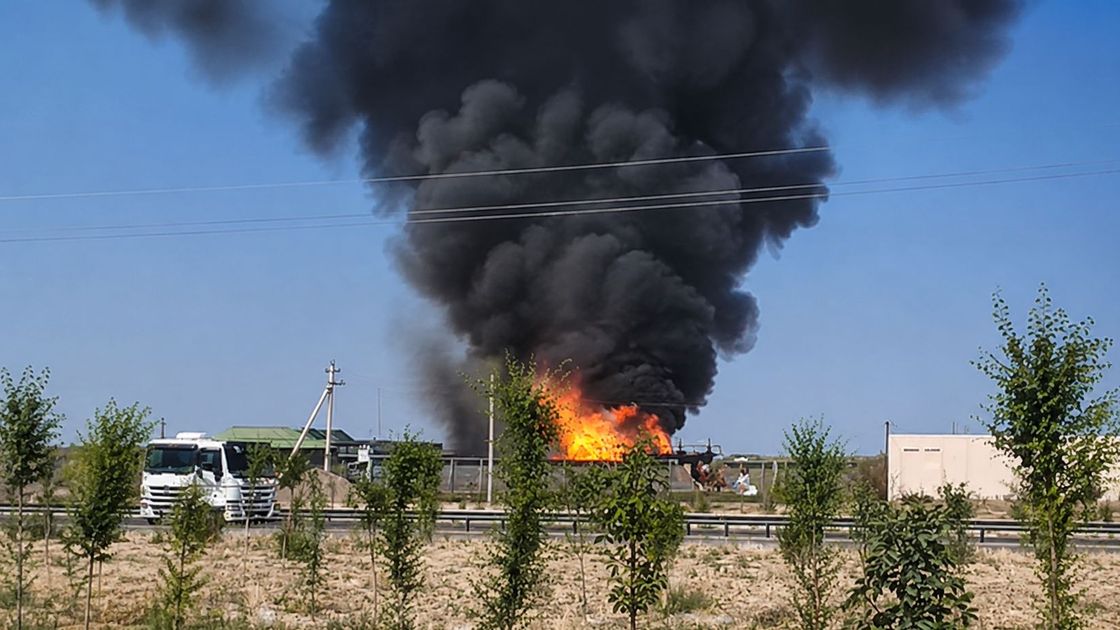Взрыв на заправке в Узбекистане