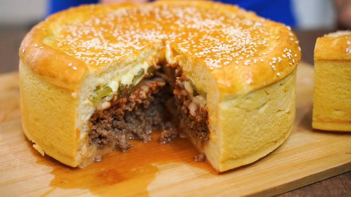 Мясной пирог на дрожжевом тесте Мясной пирог на дрожжевом тесте