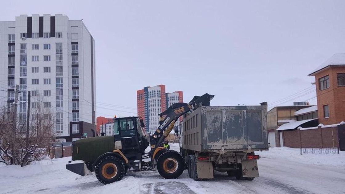 Уборка снега в Астане